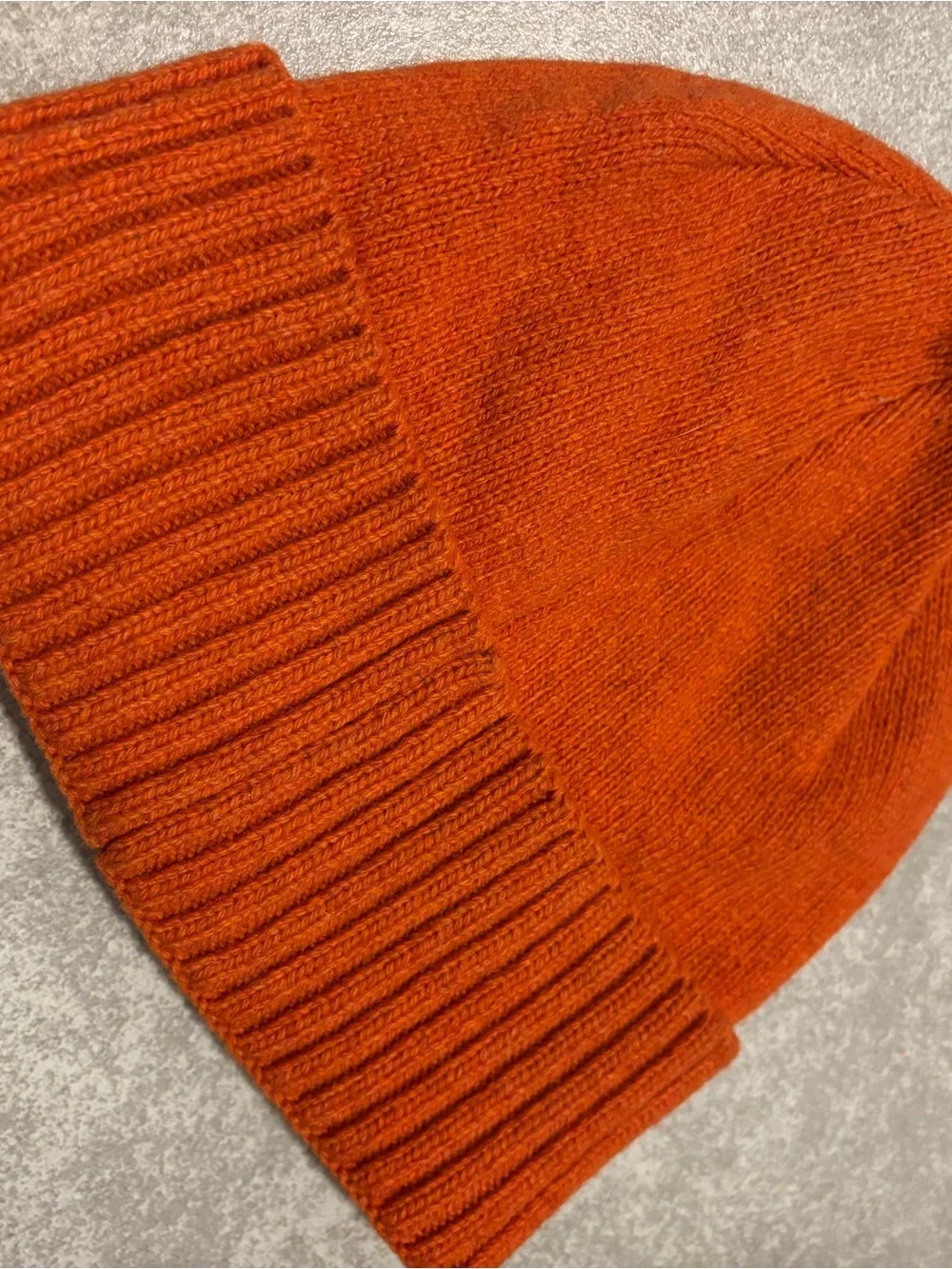 Patagonia Orange Ribbed Knit Beanie